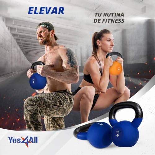 Thumbnail 6 de Yes4All Pesas rusas de 16 kg con revestimiento de neopreno ( azul oscuro )