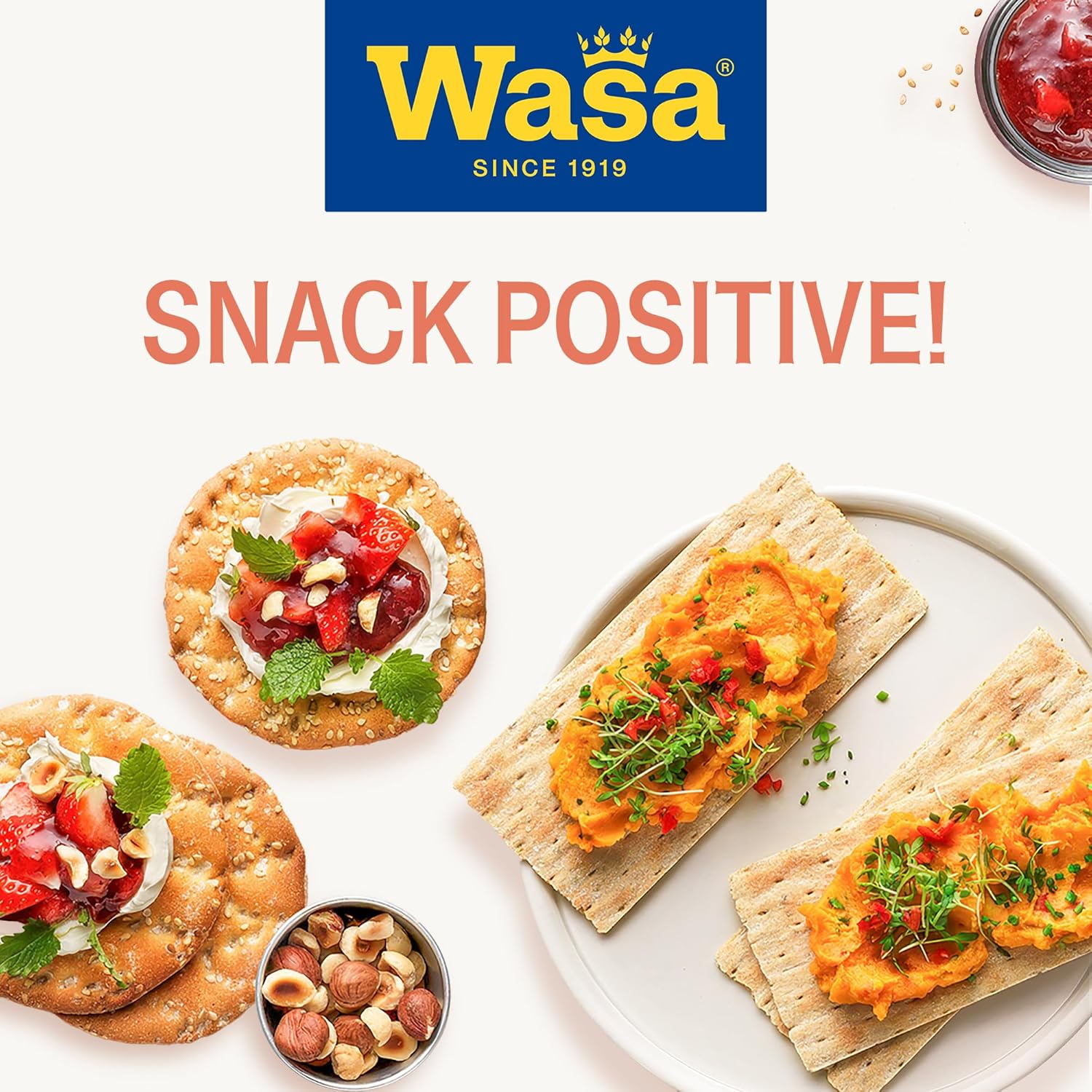 Detalle de Wasa Tasty Snacks Crackers Sea Salt – Extra-knusprige Knäckebrot-Cracker