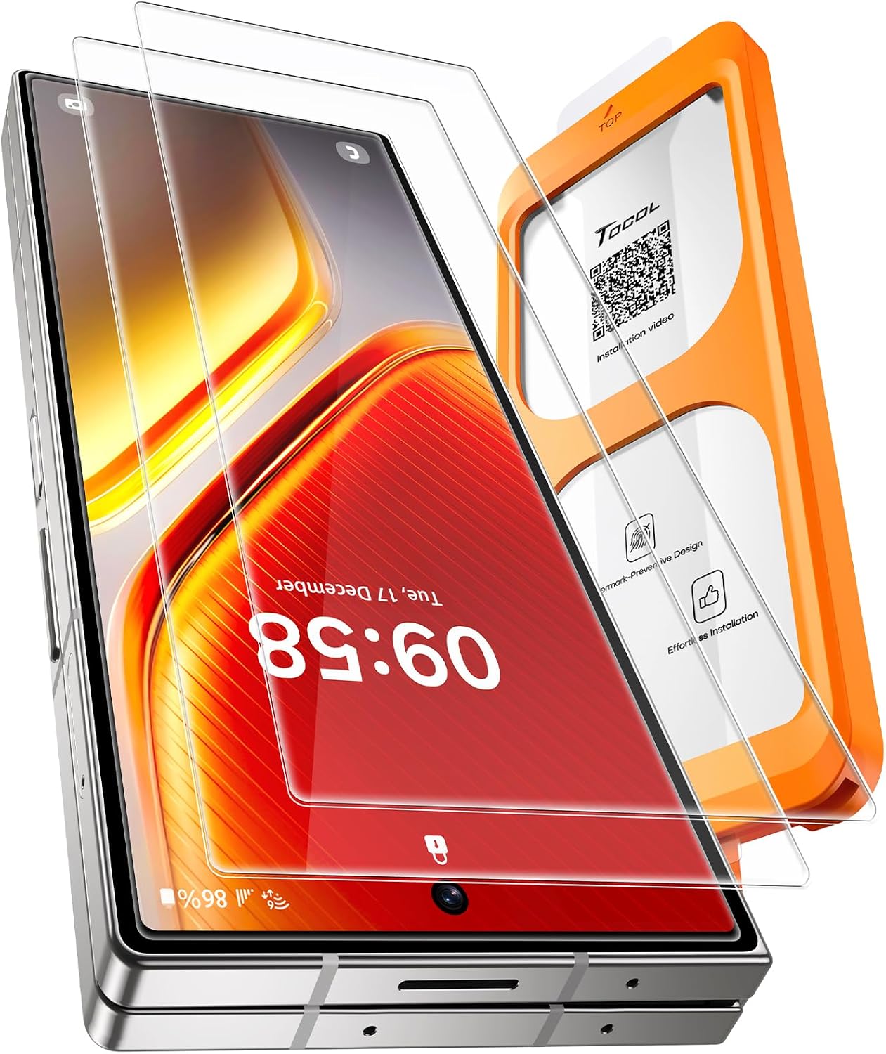 Thumbnail 6 de TOCOL 2 Pack Pixel 10 Pro/10/9 Pro 6.3-inch screen protector