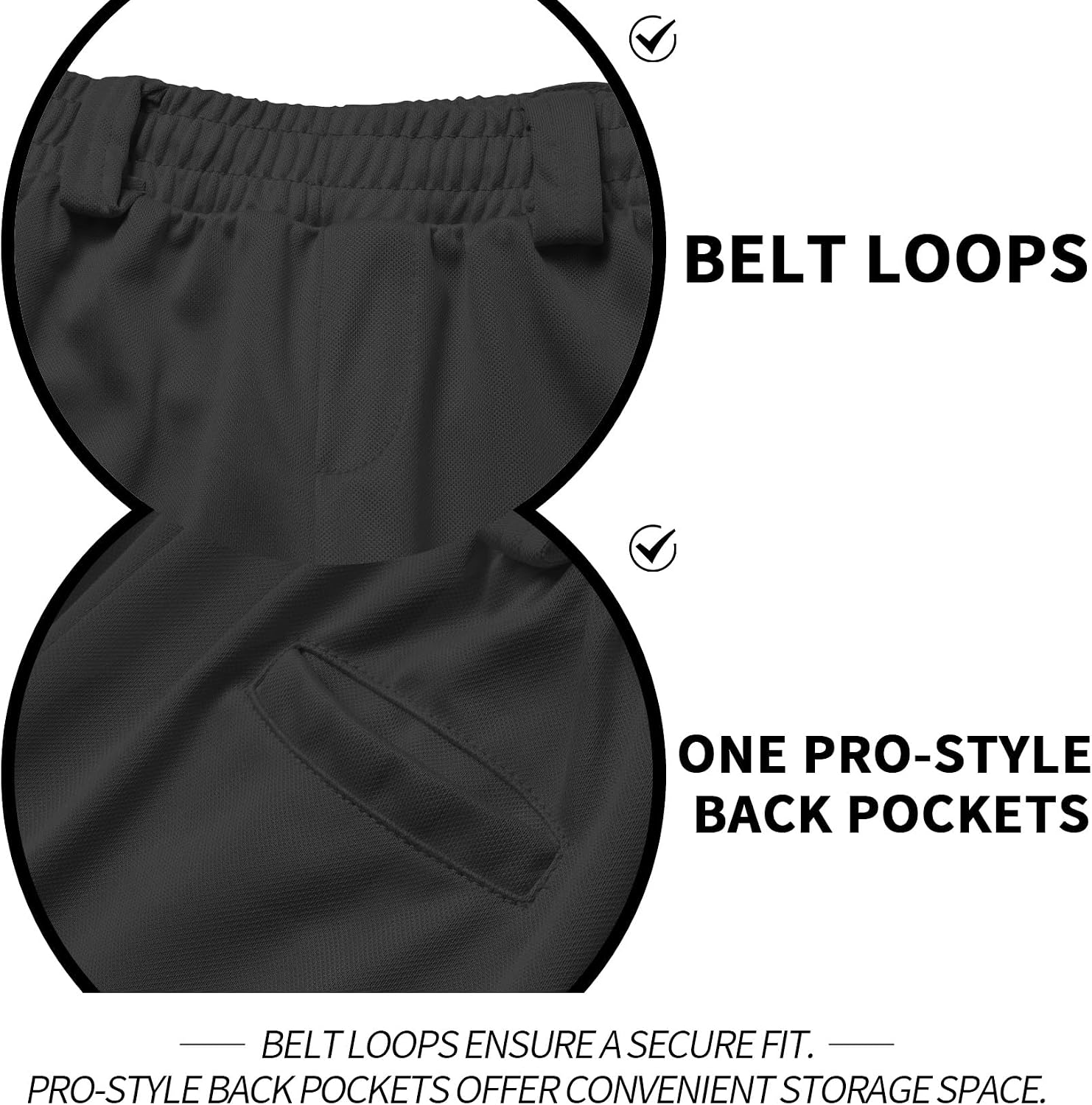 Detalle de QBK Kids Baseball Pants, 100% Polyester
