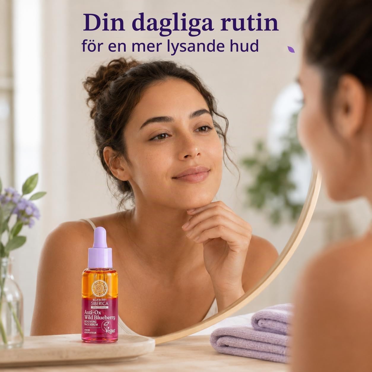 Detalle de Natura Siberica anti-OX vilda blåbär ansiktsserum med C-vitamin och Q10