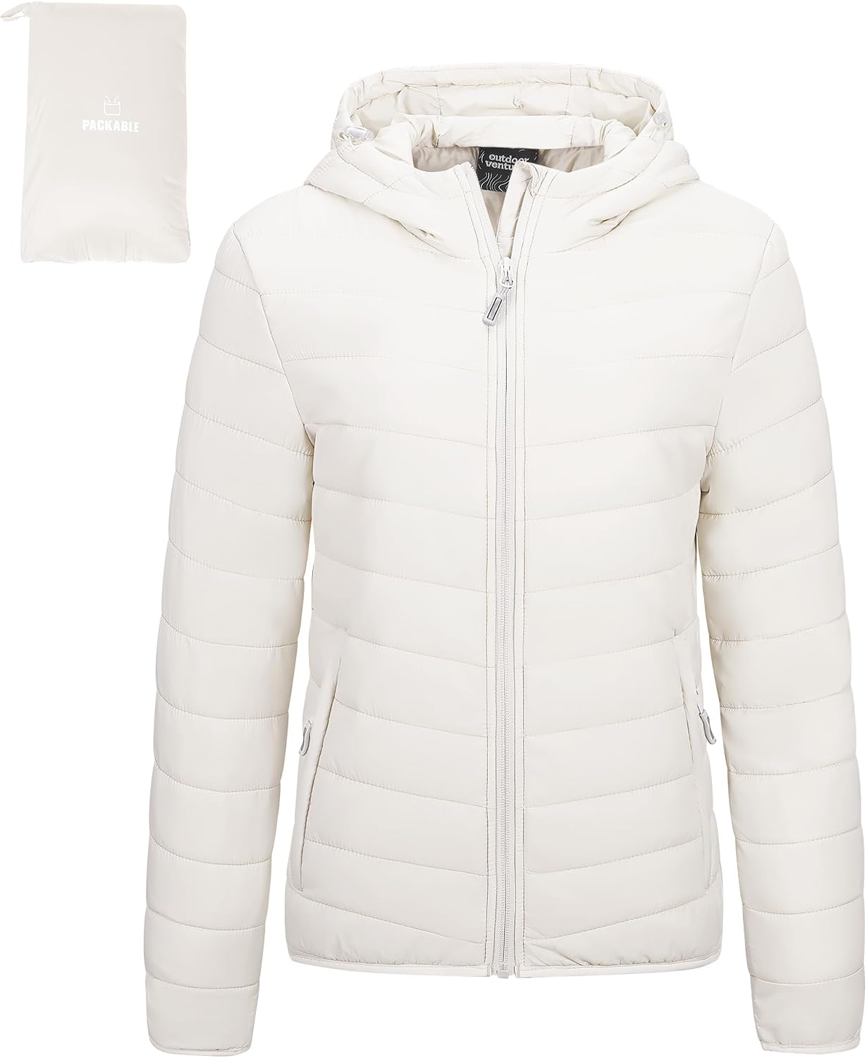 Detalle de Outdoor Ventures Women's Lightweight Puffer Jacket