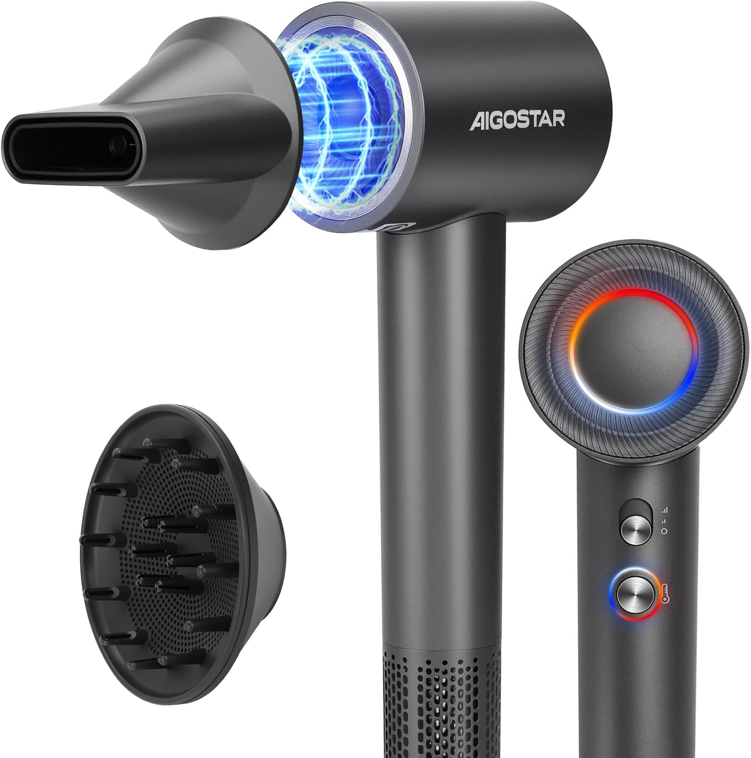 Detalle de Aigostar Secador Pelo Rápido y Silencioso 450g