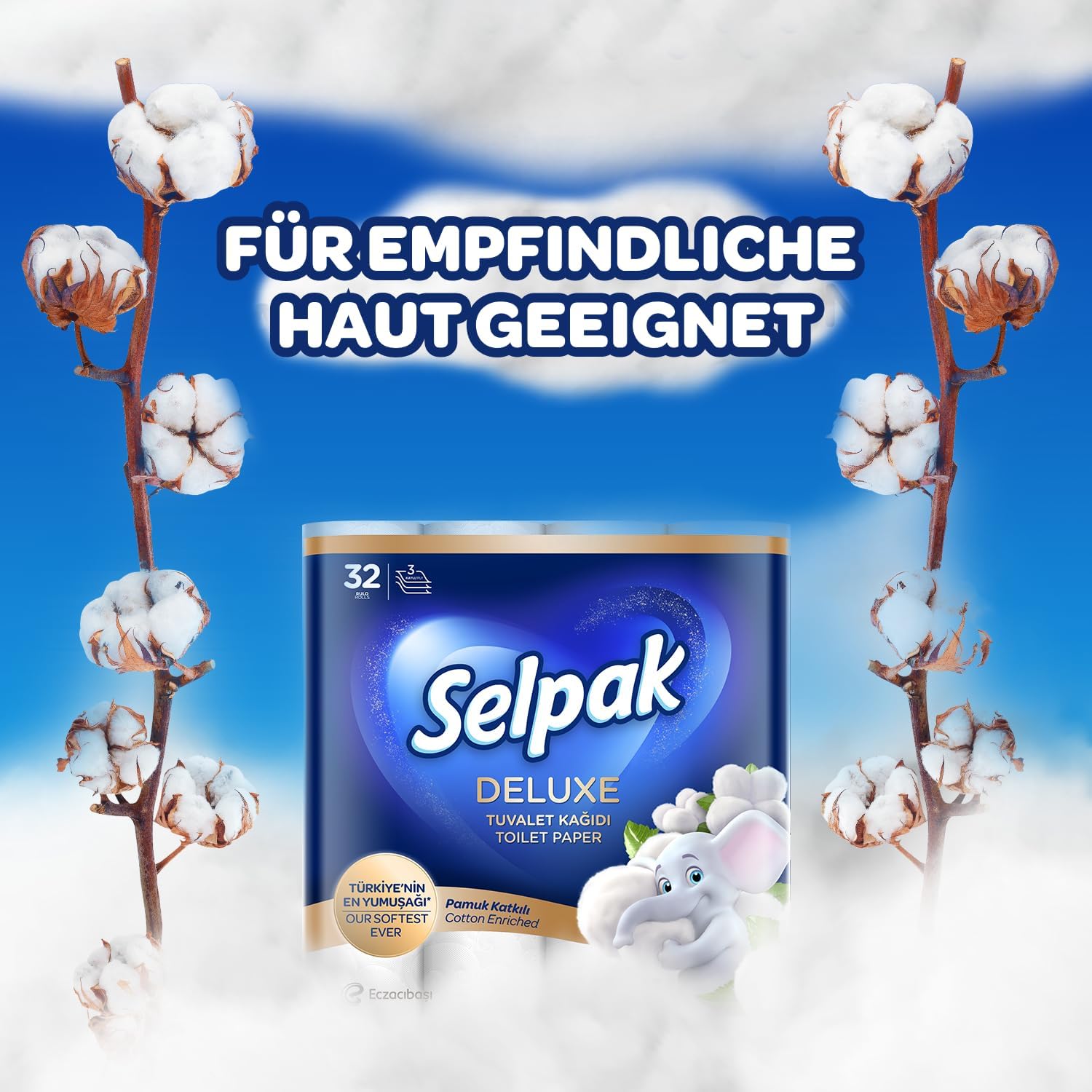 Detalle 2 de Selpak Deluxe 3-lagig 96 Rollen 📄