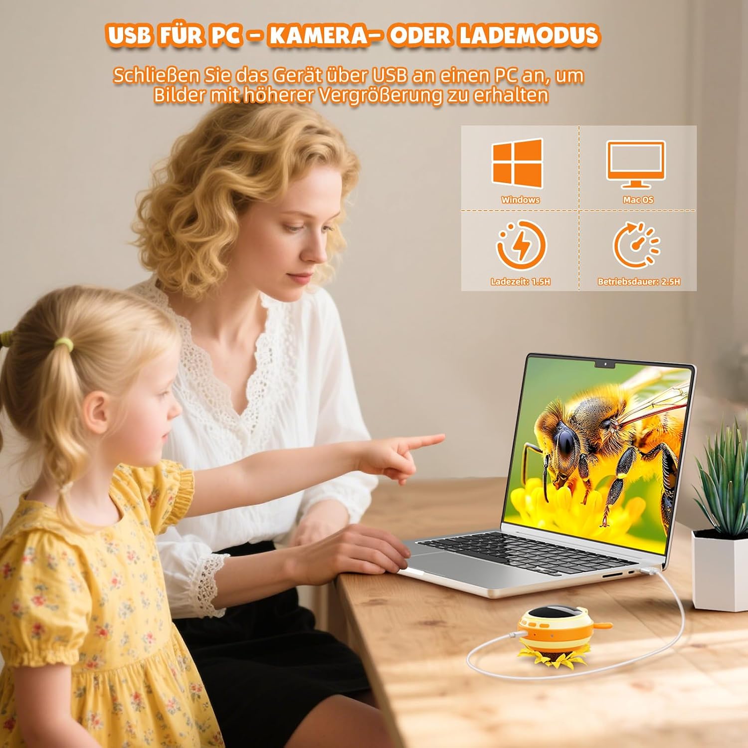 Thumbnail 5 de Leipan 2-in-1 Mikroskop 500× für Kinder
