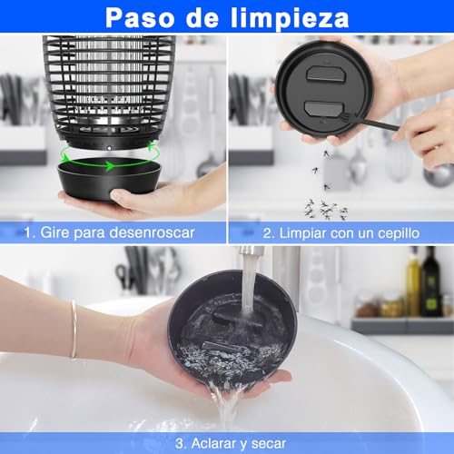 Detalle de PALONE Lámpara Antimosquitos 4500V 20W UV – Protección eficaz para interior y exterior