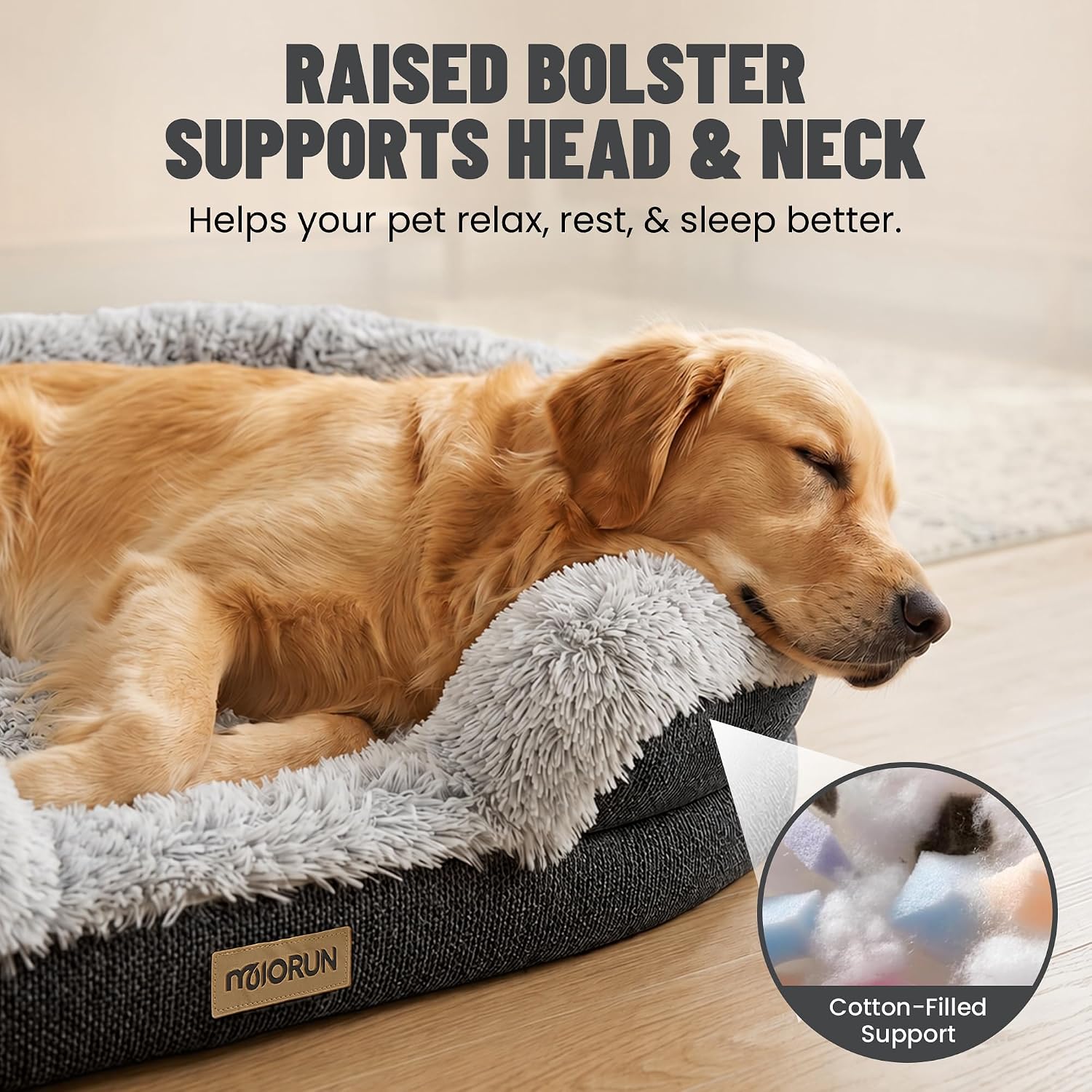 Detalle 1 de Miorun Orthopedic Dog Bed, 43-Inch