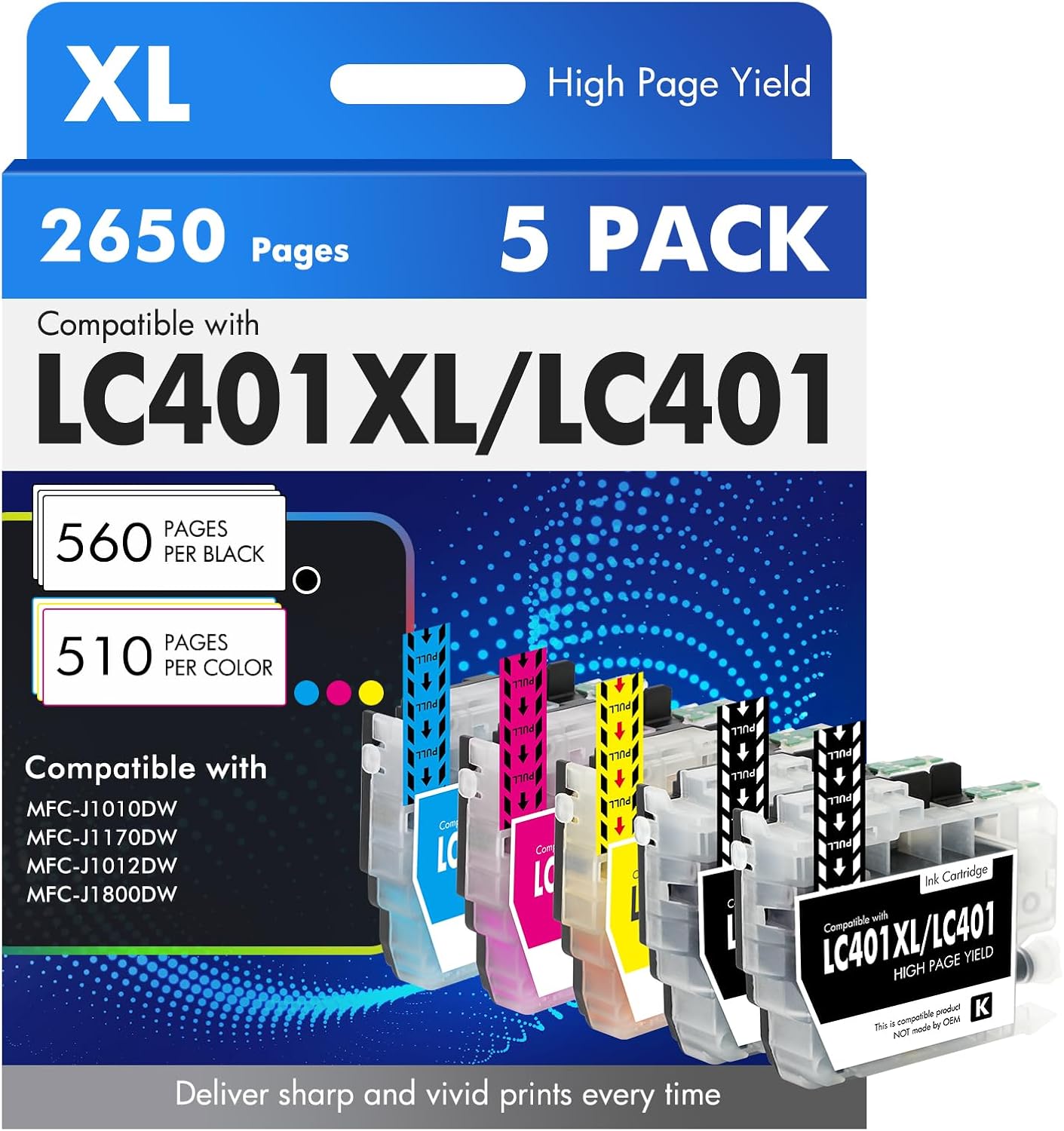 Detalle de LC401XL Compatible Ink Cartridges