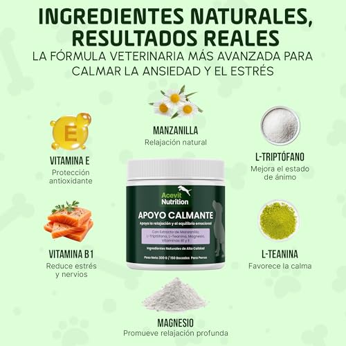 Thumbnail 2 de Calmantes Perros de Acevit Nutrition (150 uds) – Relajante natural para perros, antiestrés y ansiedad