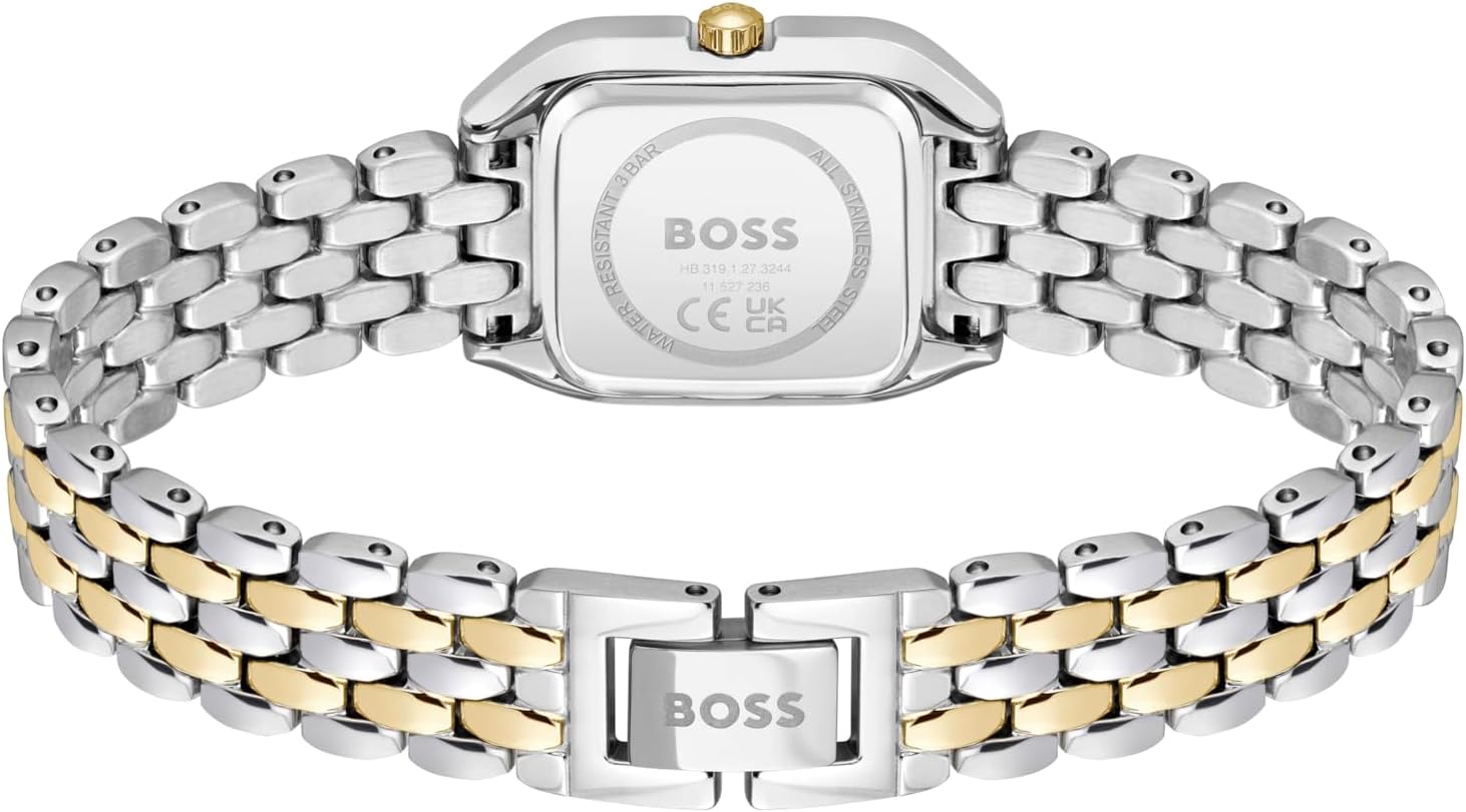 Detalle de BOSS Mae Petite Two Hand Quartz Watch for Women with Two-Tone Stainless Steel Bracelet