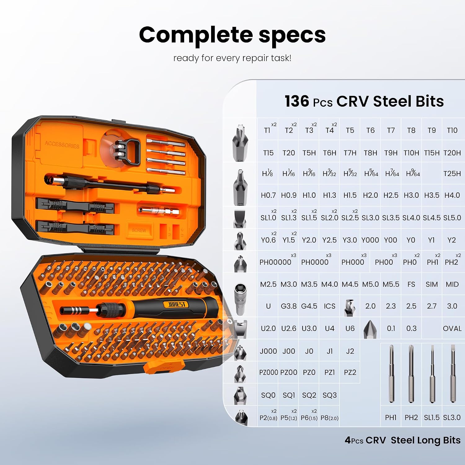 Detalle de JOREST 152 in 1 Precision Screwdriver Set for Electronics Repair