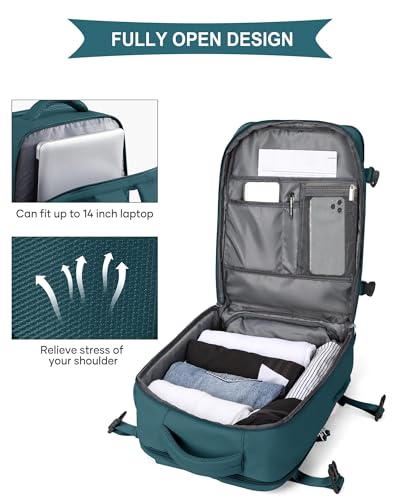 Detalle 2 de SZLX mochila de viaje para mujer impermeable (42 x 32 x 20 cm, 1 kg) con compartimento para portátil y bolsa húmeda