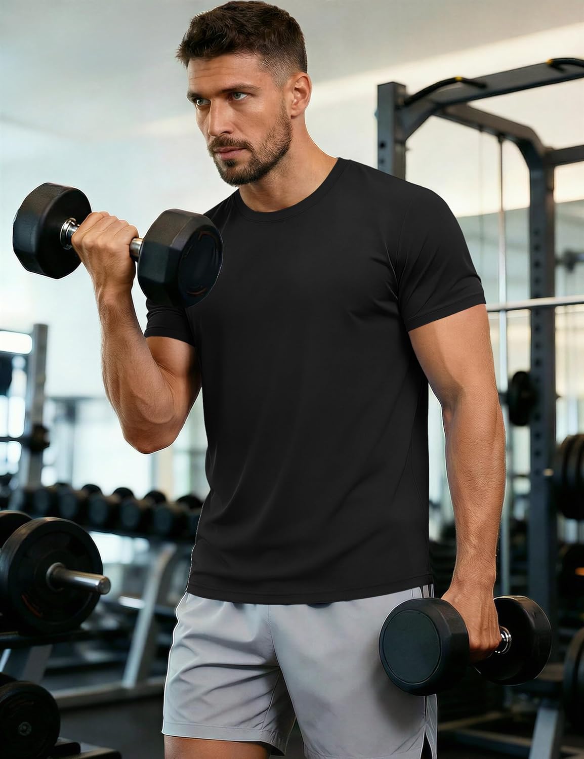 Detalle 2 de MAGCOMSEN Men's Short Sleeve UPF 50+ T-Shirt – Quick Dry Athletic Tee