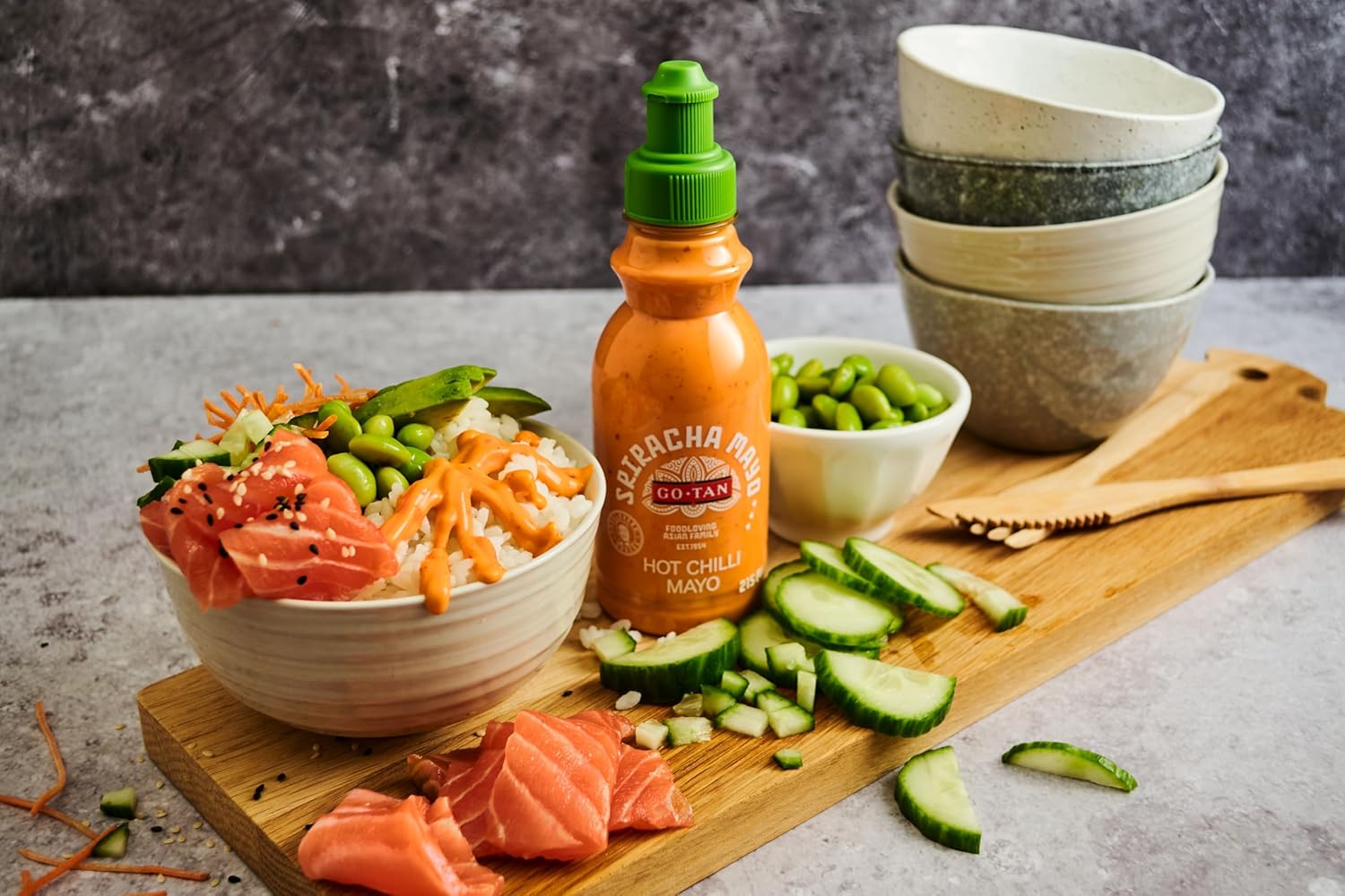 Detalle 2 de Go-Tan Salsa Sriracha Mayo Cremosa 500ml 🌶