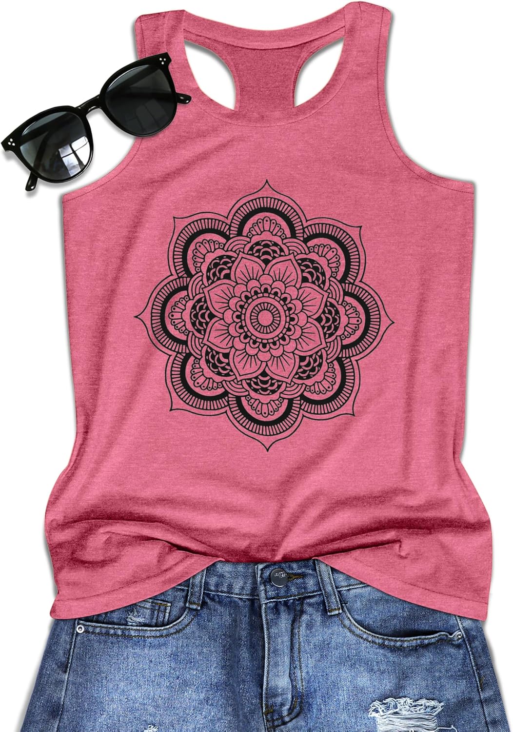 Detalle de JILUVIN Racerback Tank Top 2-pack? Graphic