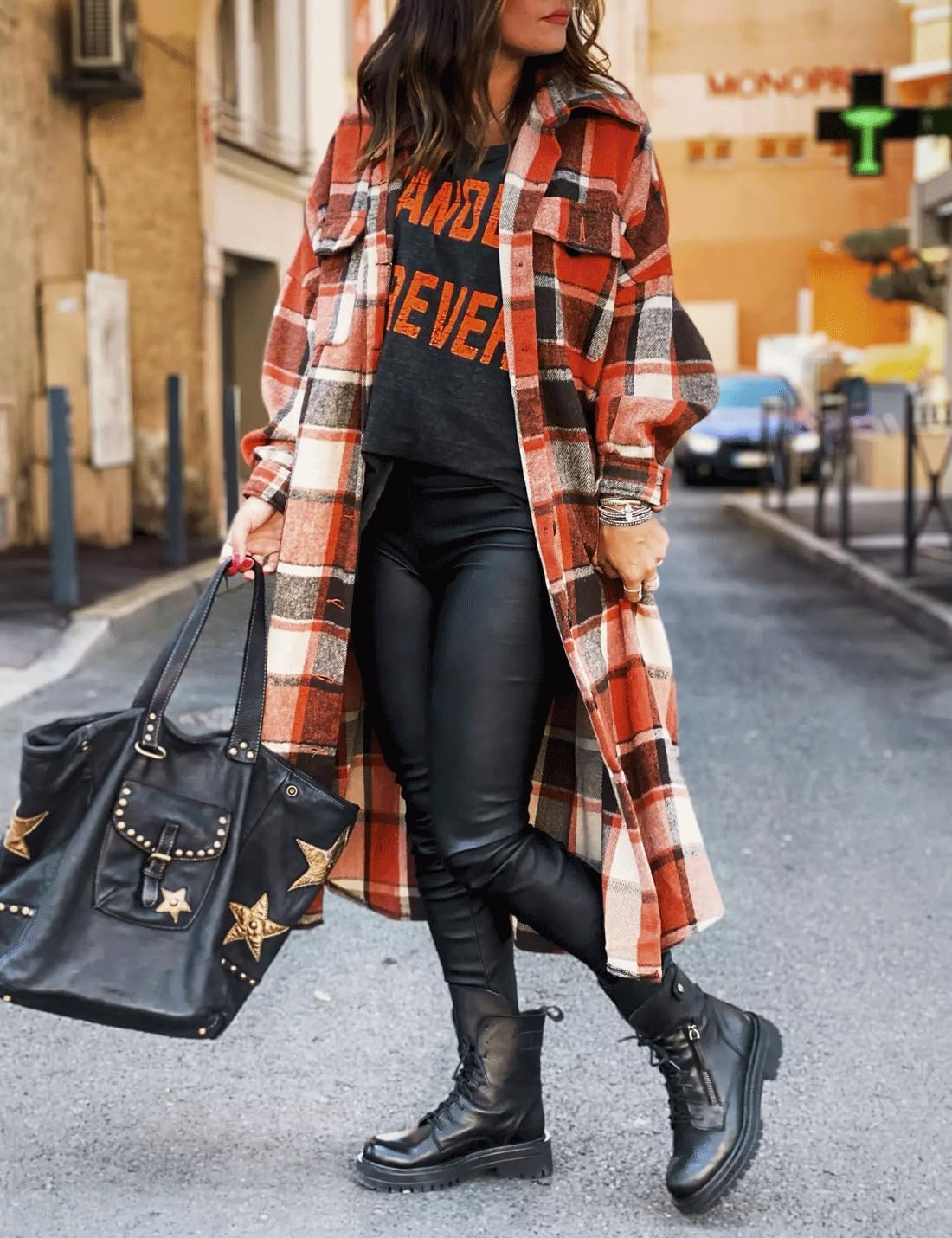 Detalle 2 de SKIKYAN Flannel Shacket Oversized