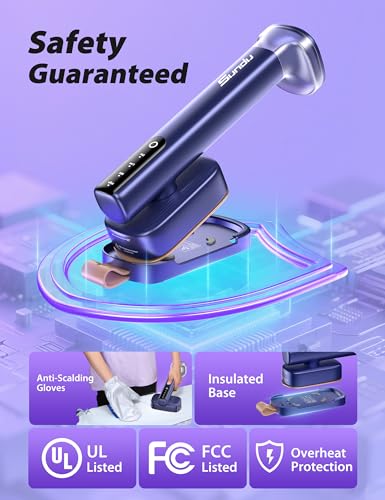 Thumbnail 7 de Sundu Steamer: 15s Heat-up, 180ml Tank, Gloves Included – 2-in-1 Travel & Home Iron & Steamer