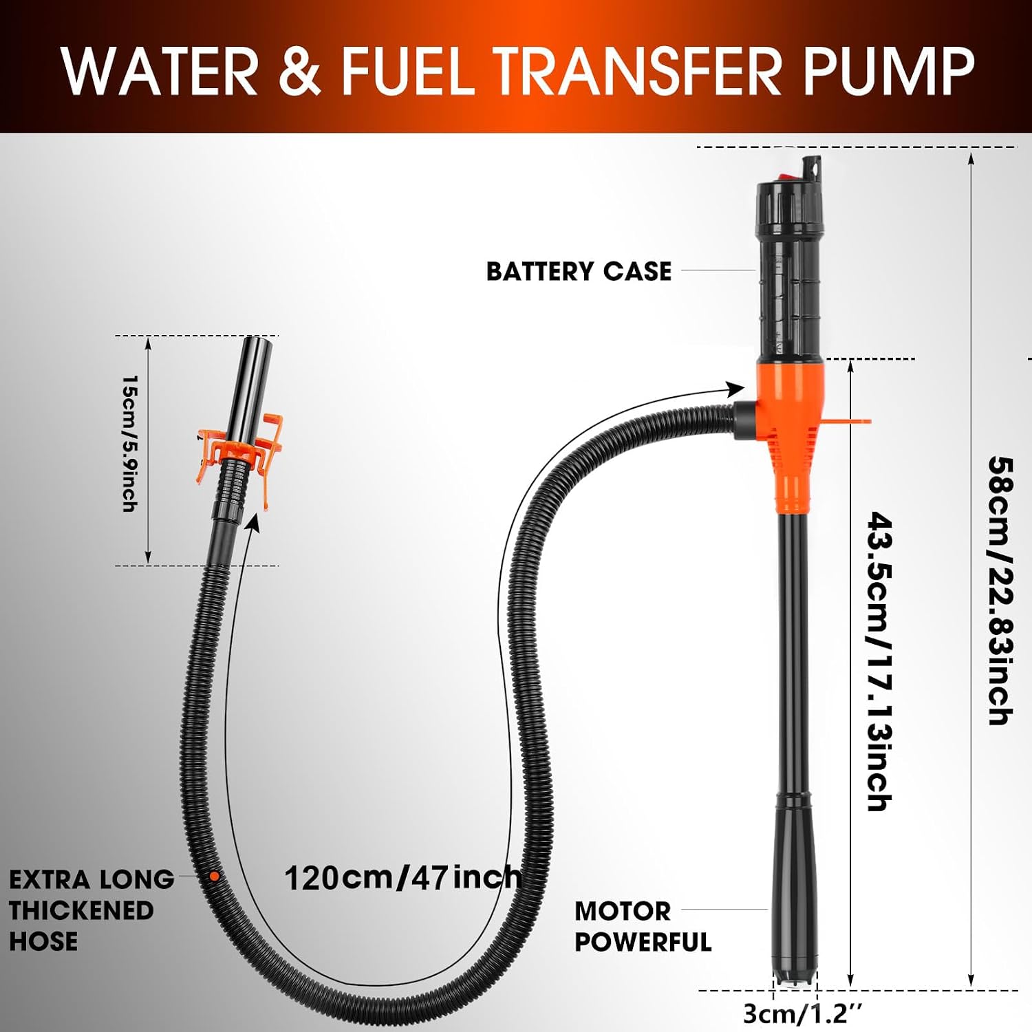 Detalle 2 de Portable Battery-Operated Transfer Pump for Fuel, Water, and More