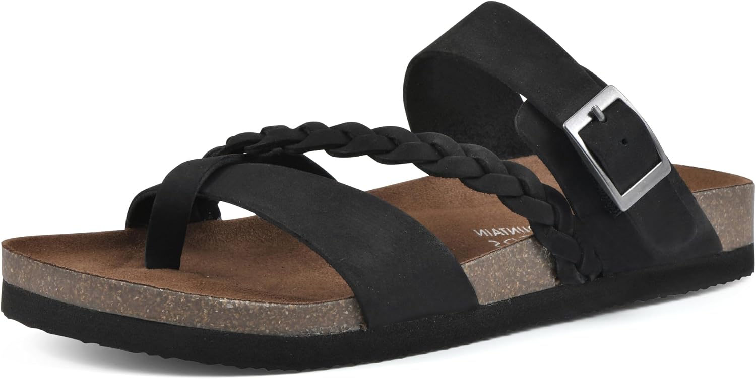 Detalle de WHITE MOUNTAIN Women’s Hazy Braided Signature Comfort-Molded Footbed Sandal