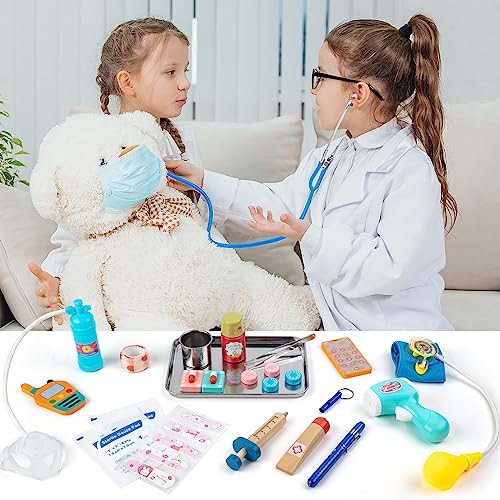 Detalle 2 de Sundaymot Maletín de médicos: juego de rol con estetoscopio y accesorios