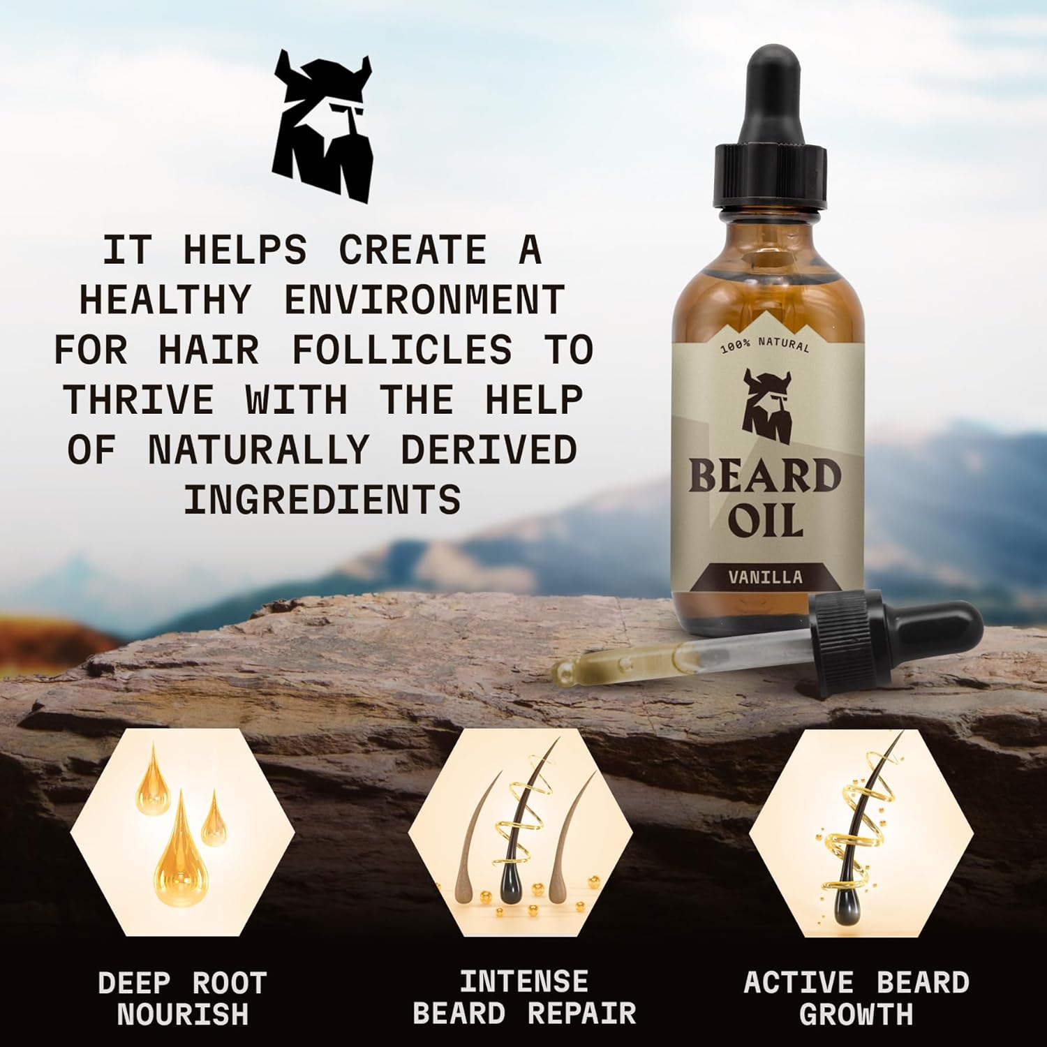 Detalle 2 de Striking Viking Vanilla Beard Oil 2 Oz