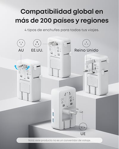 Thumbnail 1 de Anker Nano Adaptador Enchufe Universal de Viaje 5 Puertos (20 W)