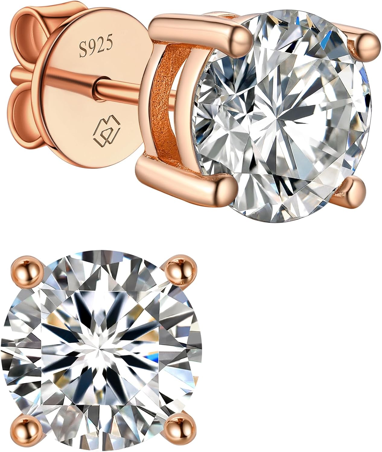 Detalle de MomentWish Moissanite 6,5 mm boucles d'oreilles