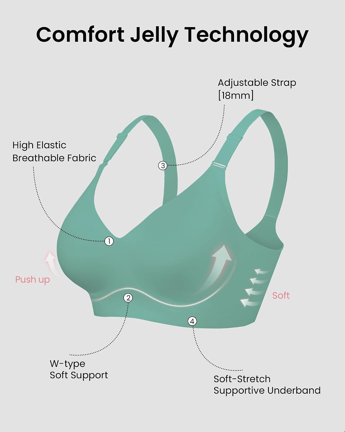 Thumbnail 4 de HORISUN Comfortable Seamless Full Coverage Bra for Women