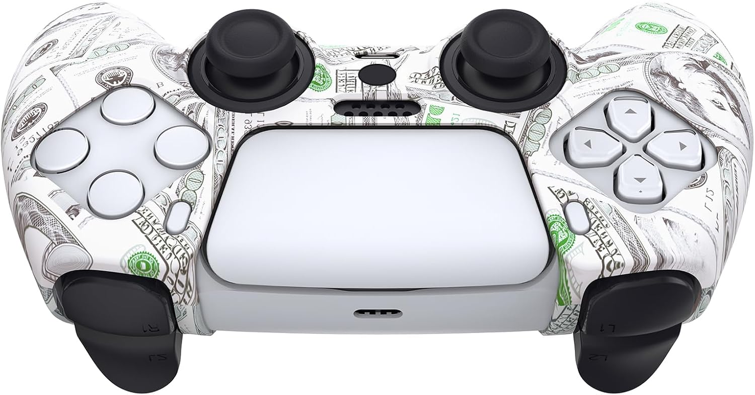 Detalle de PlayVital PS5 controller skin with 6 grips