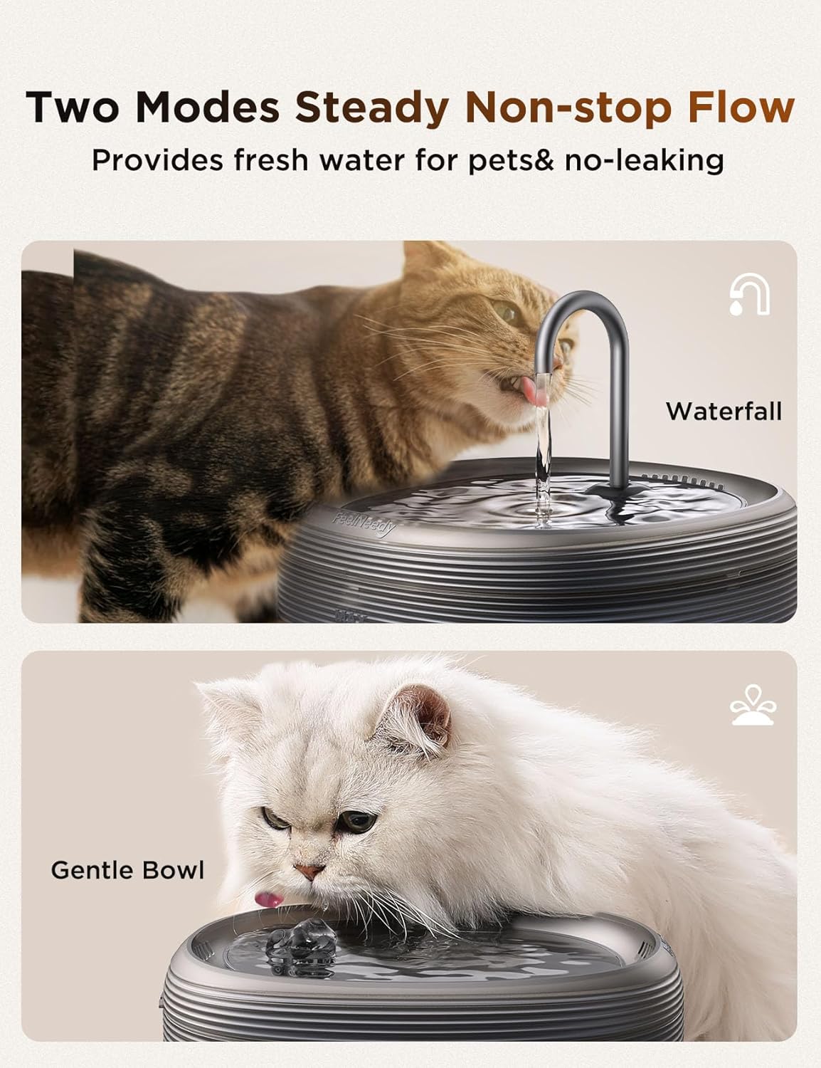 Detalle 2 de FEELNEEDY Fuente para Gatos 3,2L con Grifo