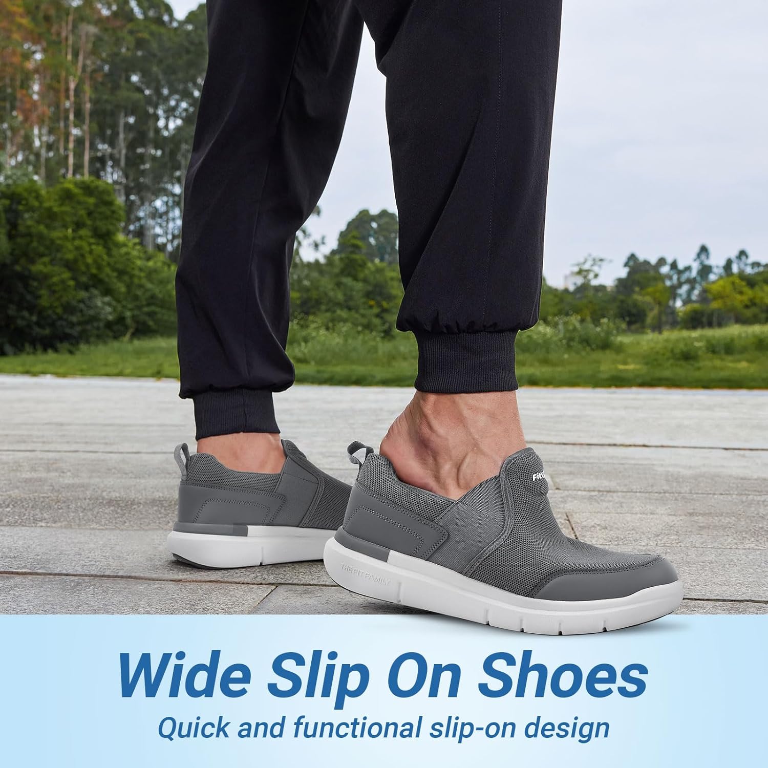 Thumbnail 4 de FitVille Slip On Sneaker Herren Extra Weite – bequeme, atmungsaktive Freizeitschuhe