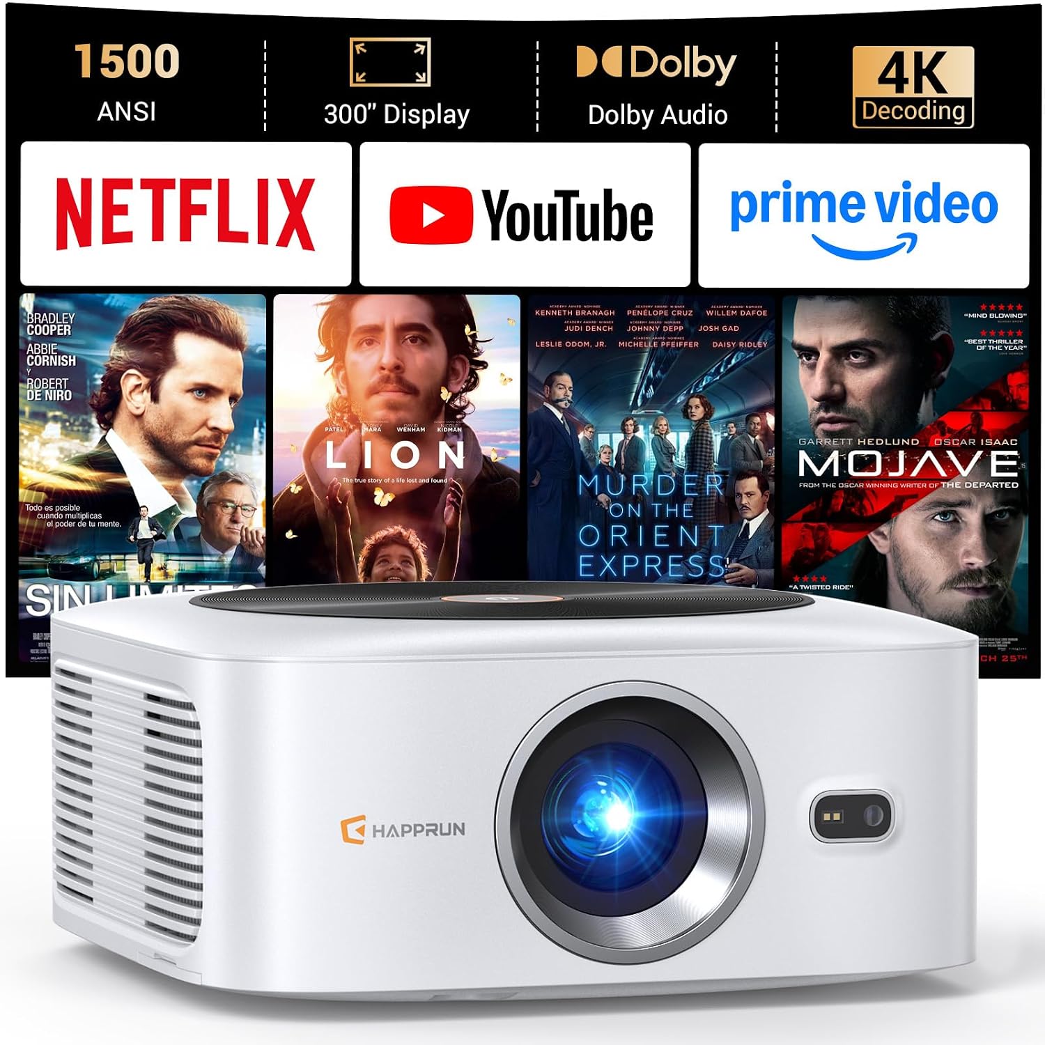 Detalle de HAPPRUN Smart Projector J7