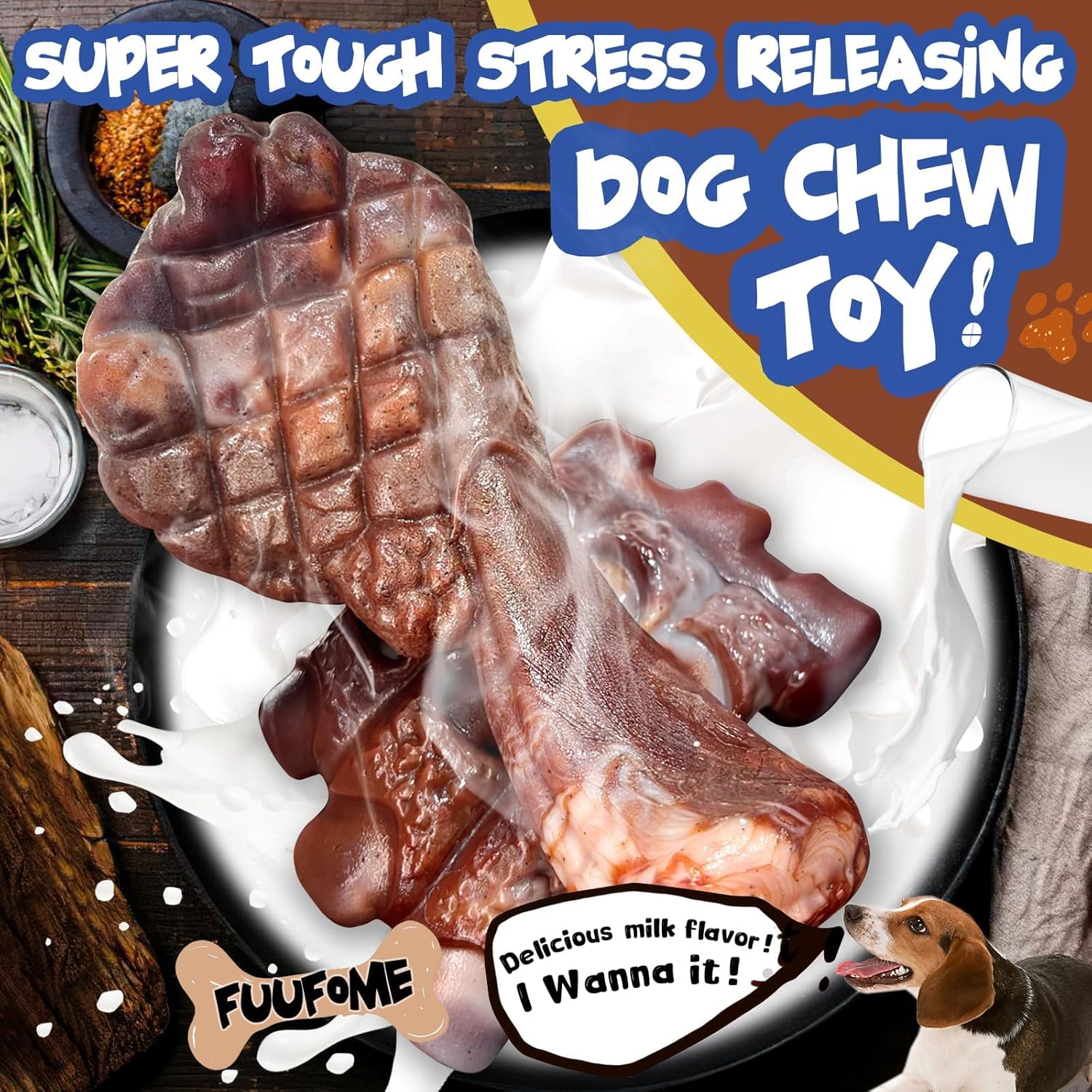 Detalle 2 de Aleath Dog Chew Toy 2-pack for Aggressive Chewers