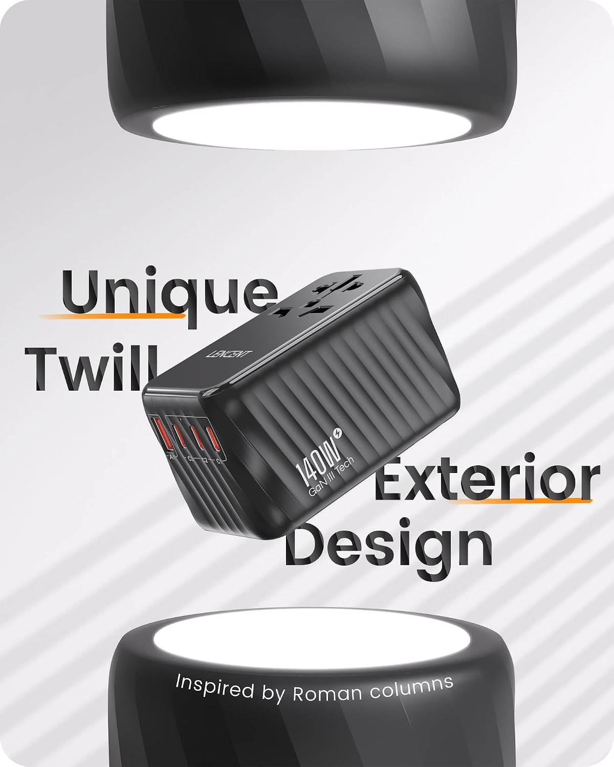 Thumbnail 3 de LENCENT Adaptador Enchufe Universal GAN 140W