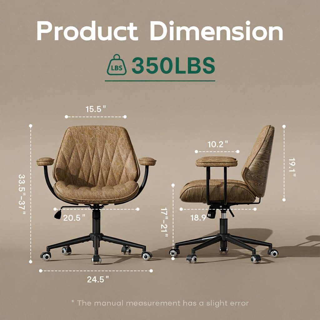 Detalle de Bananister Faux Leather Office Chair