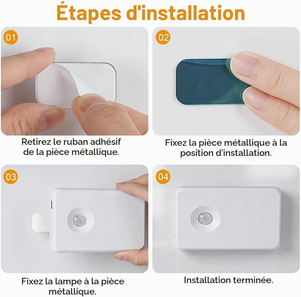 Detalle de AUAUY 5497978 trapverlichting met bewegingssensor, RGB en USB-C