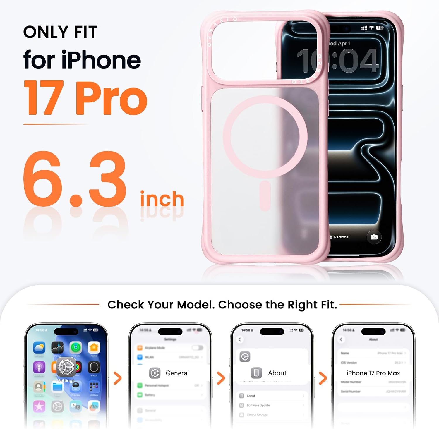 Detalle 2 de ORNARTO iPhone 17 Pro case