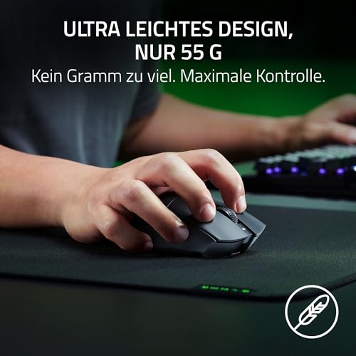 Detalle 2 de Razer DeathAdder V3 HyperSpeed: Ultra-leichte kabellose E-Sport-Maus mit 26K DPI