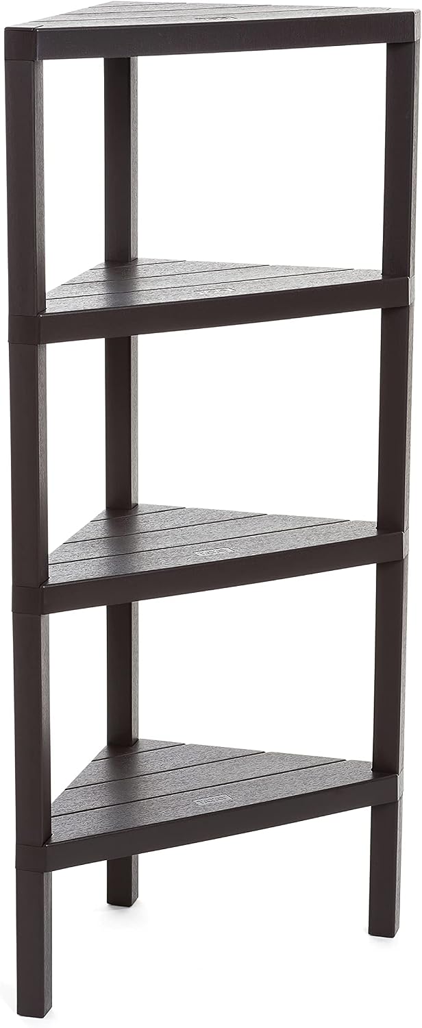 Thumbnail 4 de TATAY Scaffale Bagno a 4 ripiani Lombok marrone (fino a 40 kg) con opzione Quick Fix