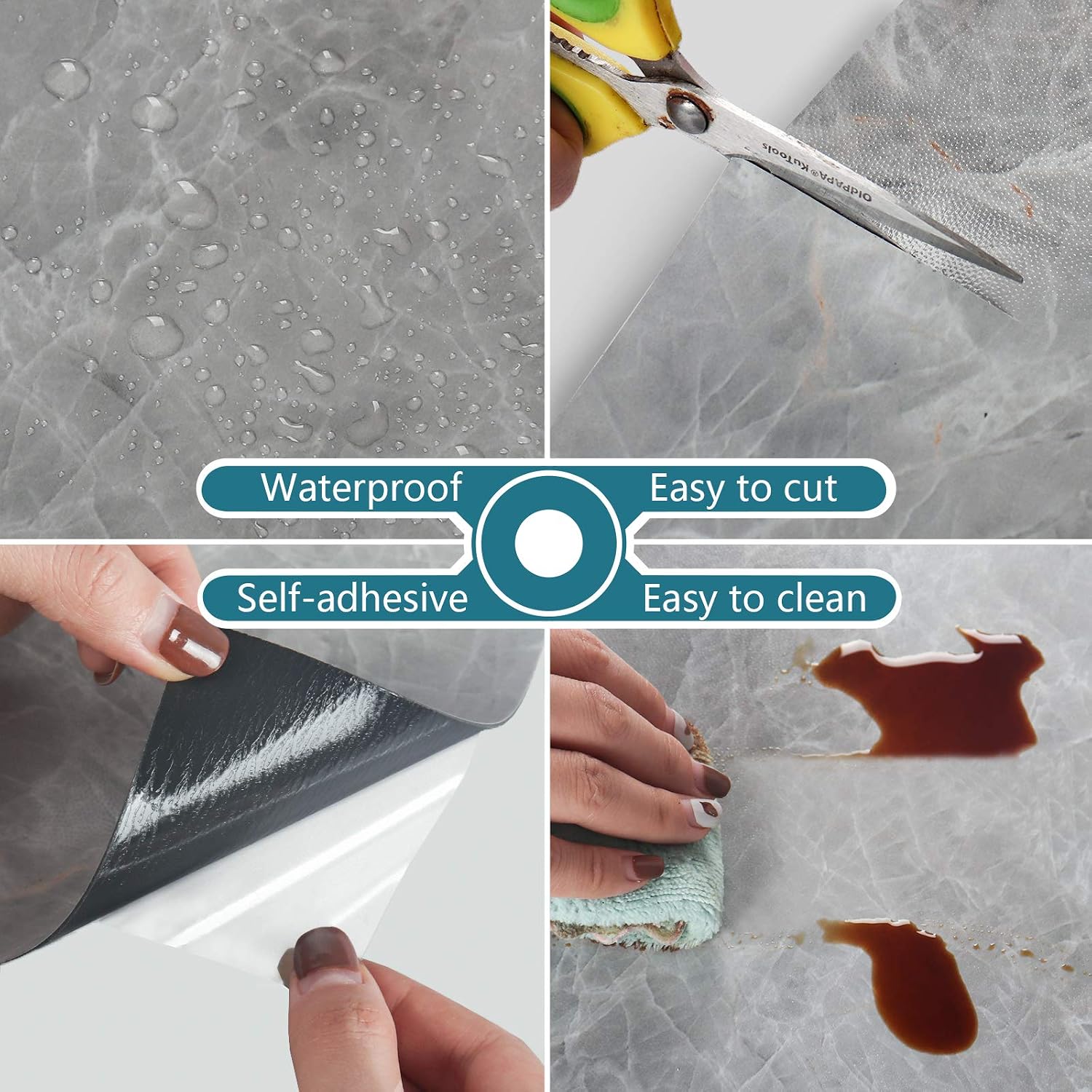 Thumbnail 4 de VEELIKE Grey Concrete Floor Tiles 30 cm