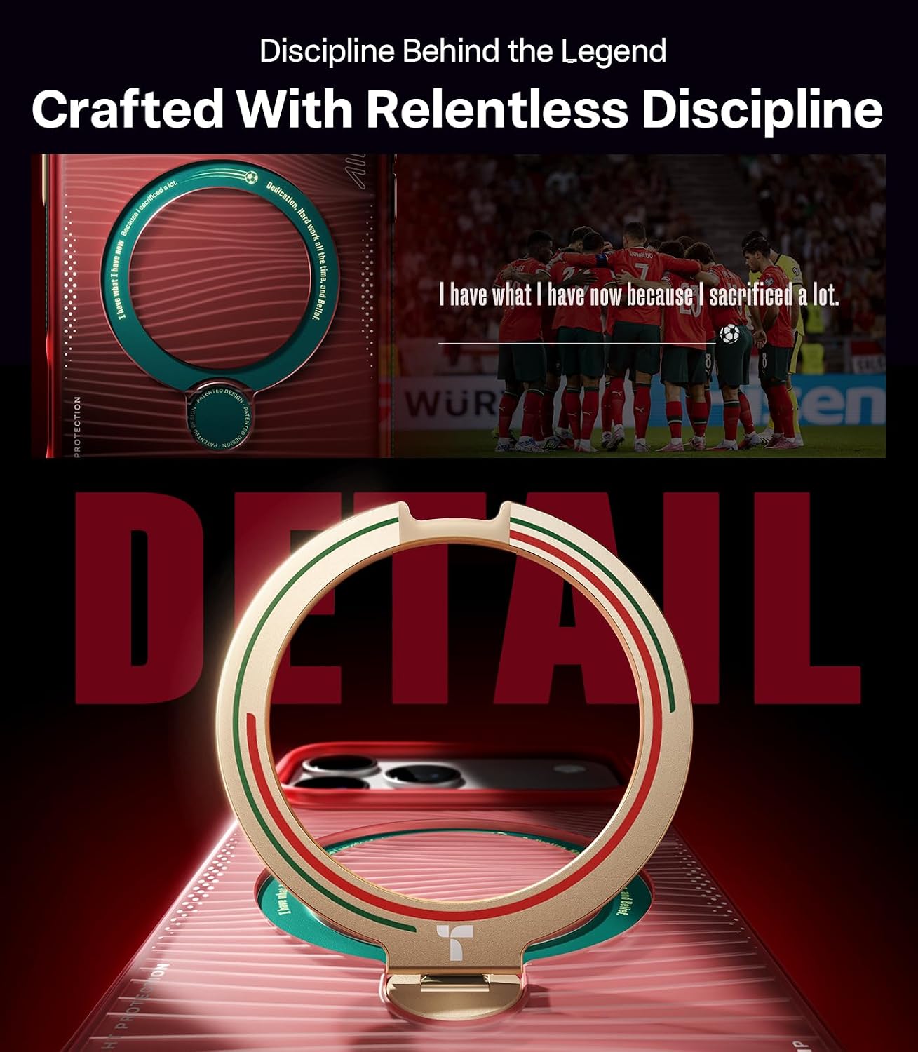 Detalle de TORRAS Q3 Air Limited Edition for iPhone 17 Pro Max, Inspired by Portugal Football Federation