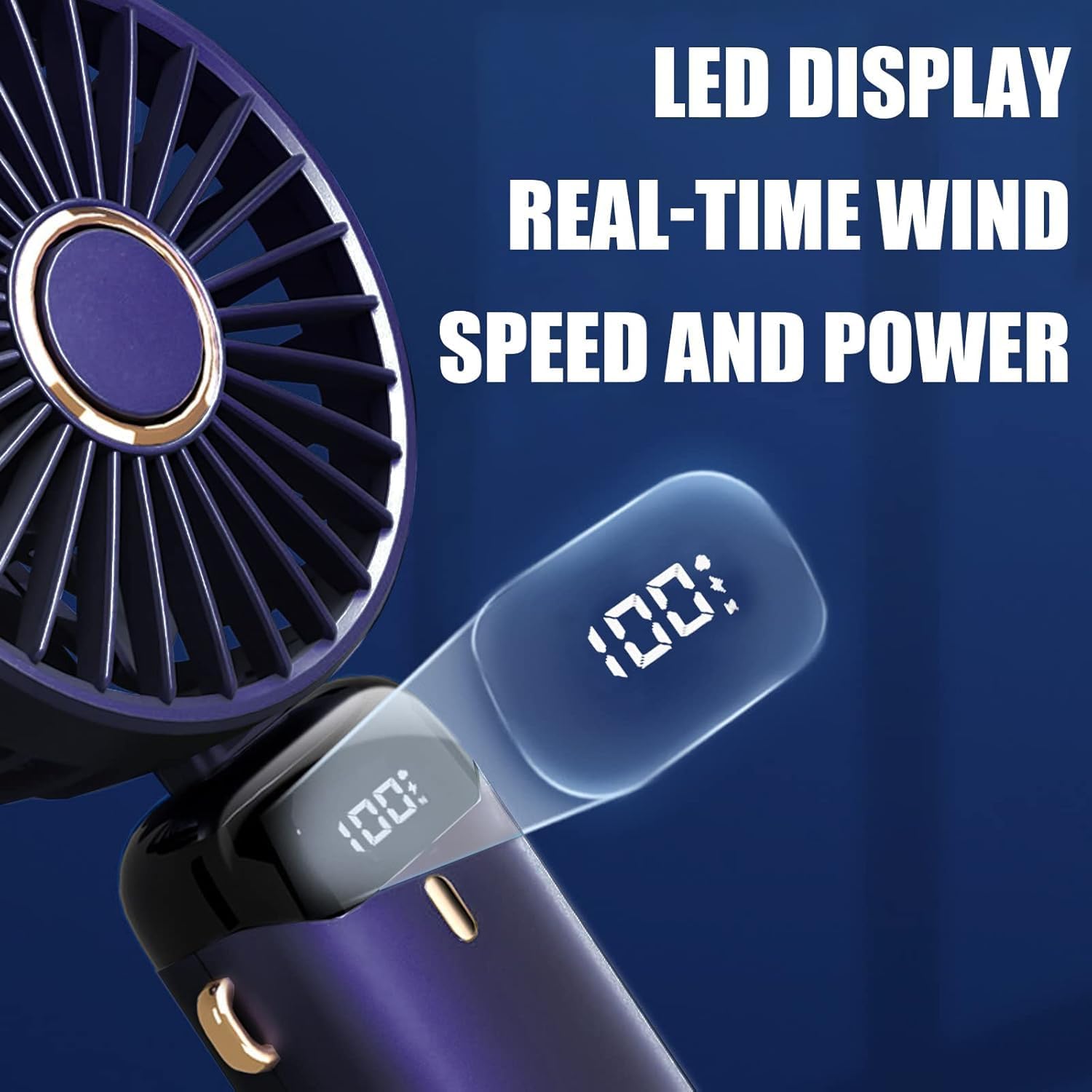 Detalle 2 de Jsdoin Mini ventilatore portatile 5000 mAh