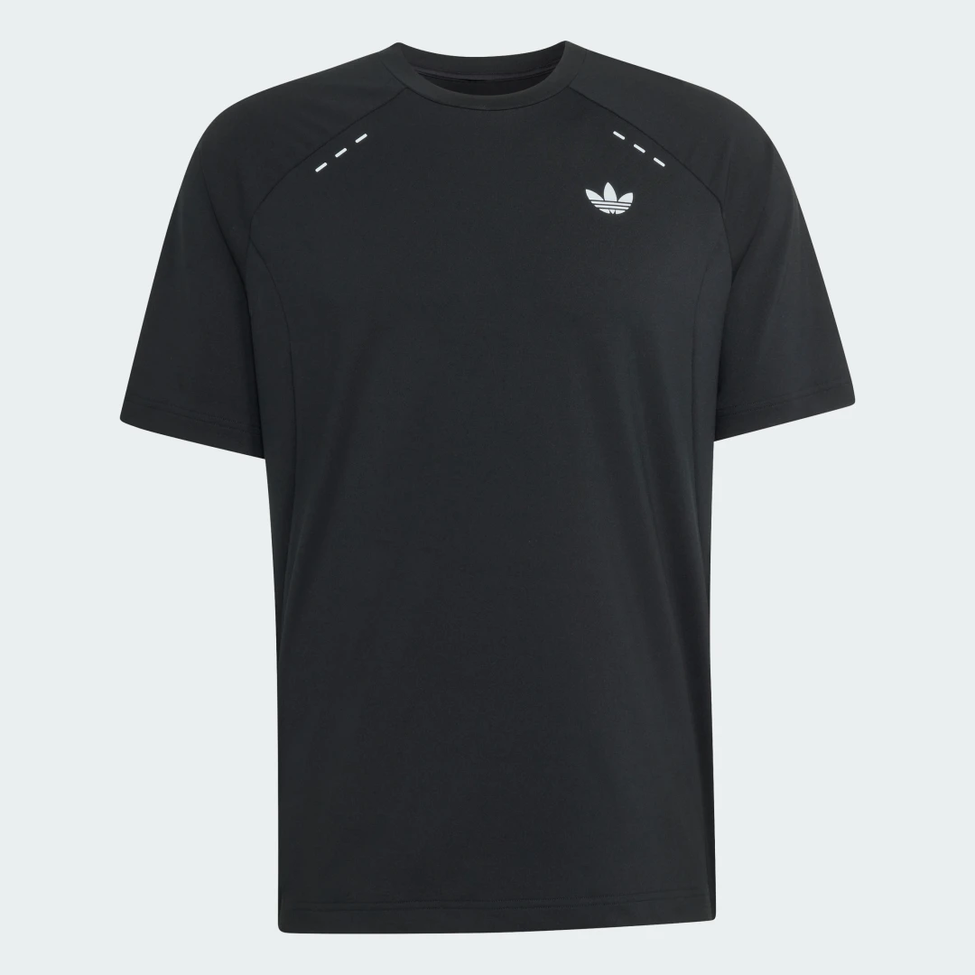 Thumbnail 3 de Camiseta de poliéster Tech Trefoil Essentials de Adidas en negro