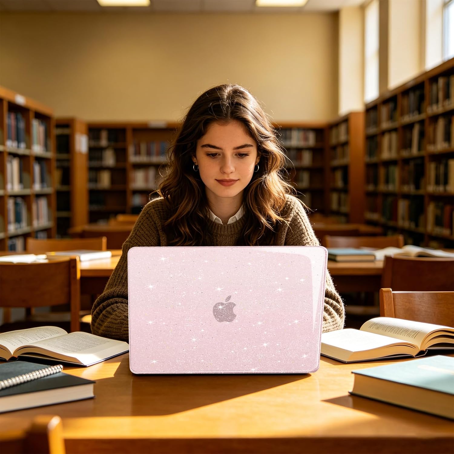 Thumbnail 5 de MOSISO Custodia Glitter per MacBook Neo 13" (A3404, 2026) con Chip A18 Pro – Rosa Pastello