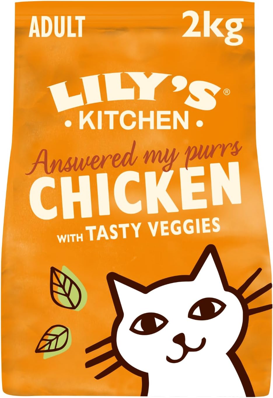 Detalle de Lily’s Kitchen Croquettes pour chat adulte – Poulet & légumes, 2 kg, sans céréales