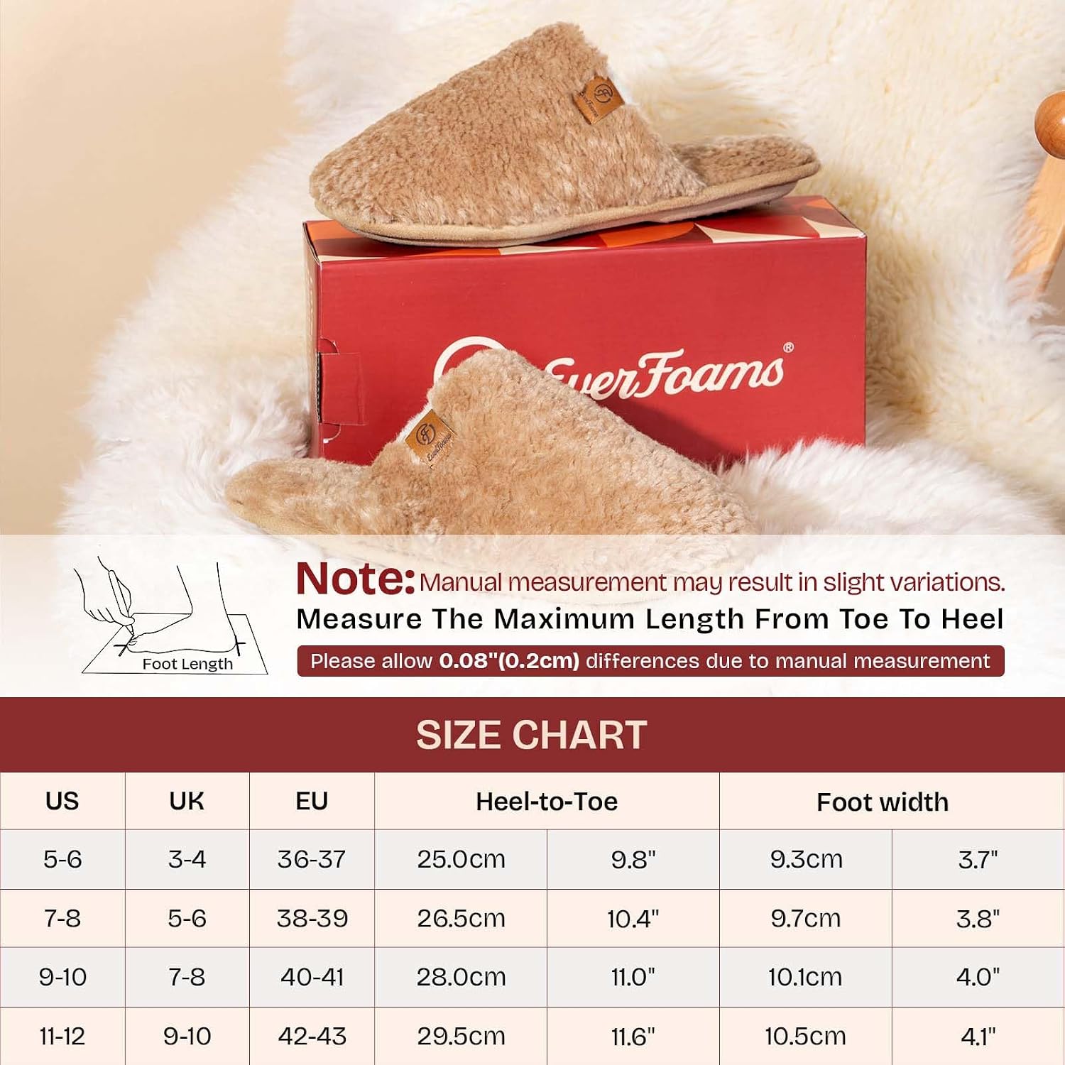 Thumbnail 6 de EverFoams Cosy Alpine shearling slippers memory foam