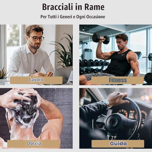Detalle de Aretas bracciale in rame puro