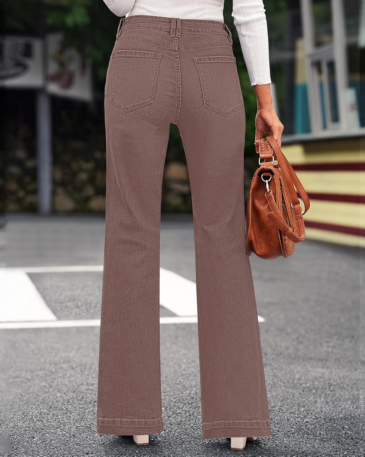 Detalle de GRAPENT Women's Flare Jeans in Stretch Denim