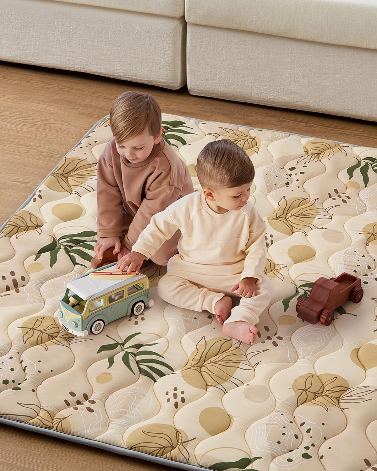 Thumbnail 6 de Blissful Diary Krabbelmatte 150x150 cm – rutschfest, faltbar und waschbar für Baby & Kind