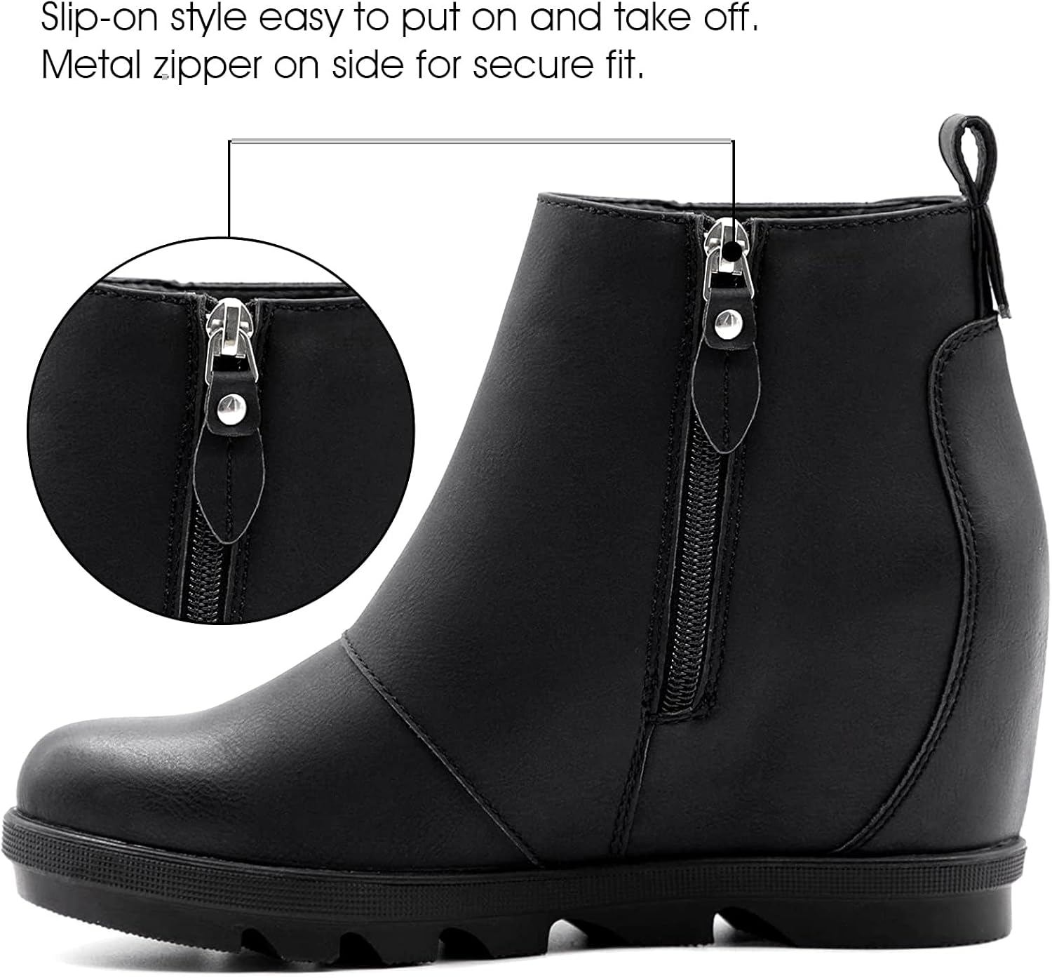 Thumbnail 3 de Athlefit Women's Wedge Ankle Booties, 2.55-Inch Heel